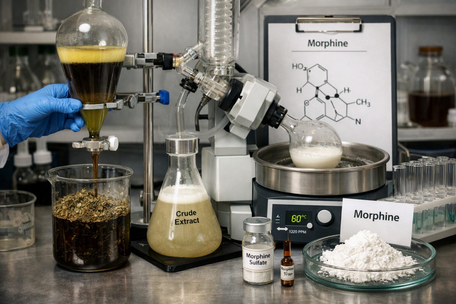 モルヒネの分離【薬剤師国家試験98回問97】